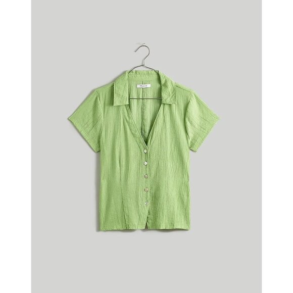 Madewell Notched V-Neck Button-Up Top, NL056 Size XS - Picture 1 of 4